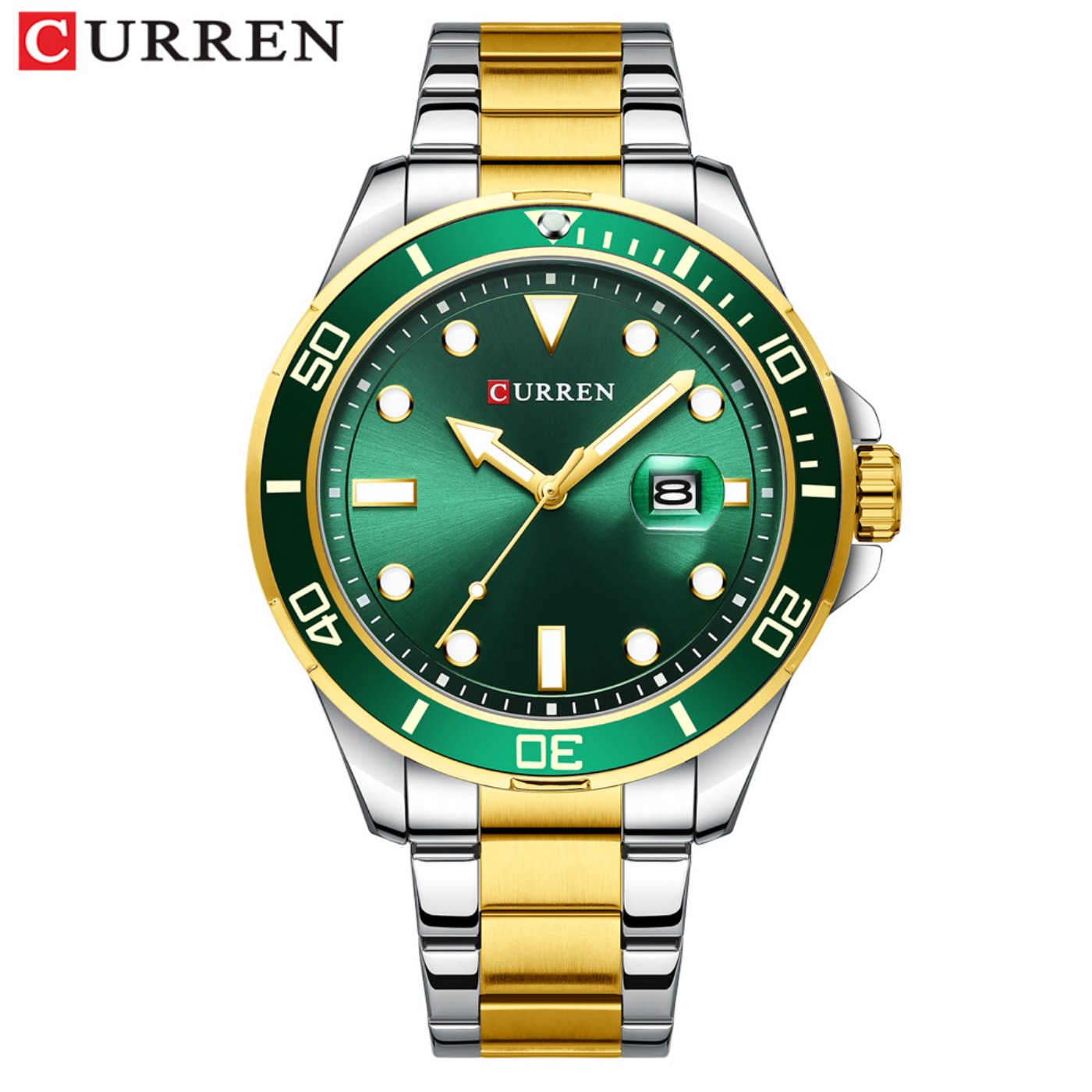 Mens Fashion Watch - CURREN Neue Green Water Ghost Serie