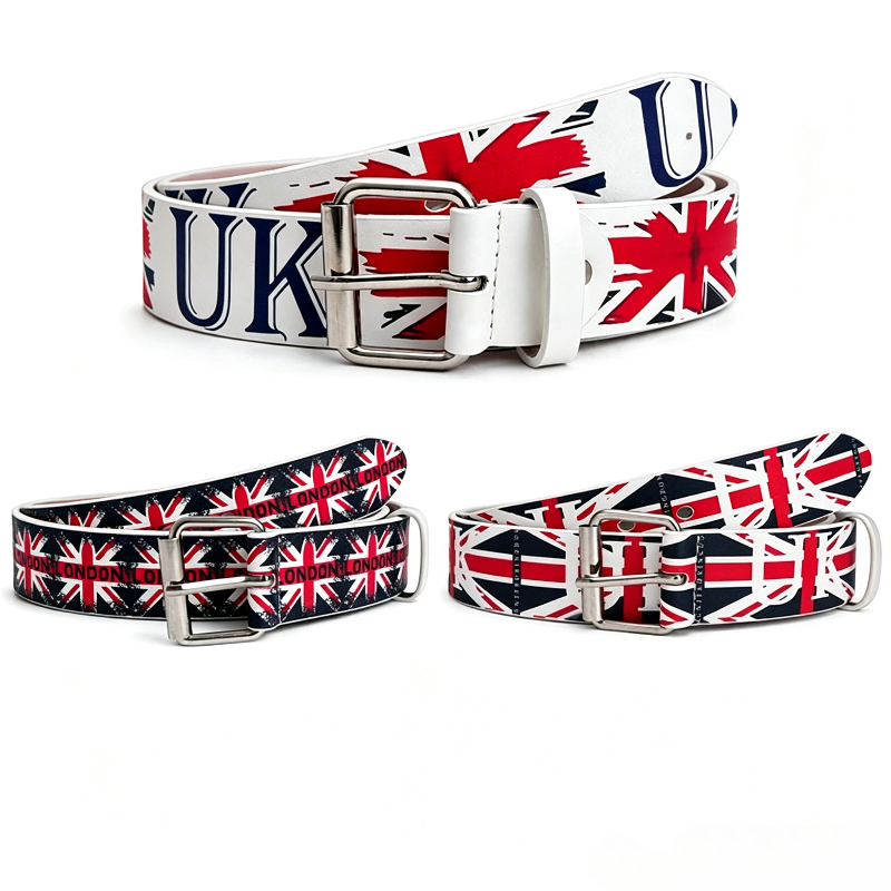 Men'S Fashion Uk - UK Union Jack Flaggen-Print Gürtel Y2K