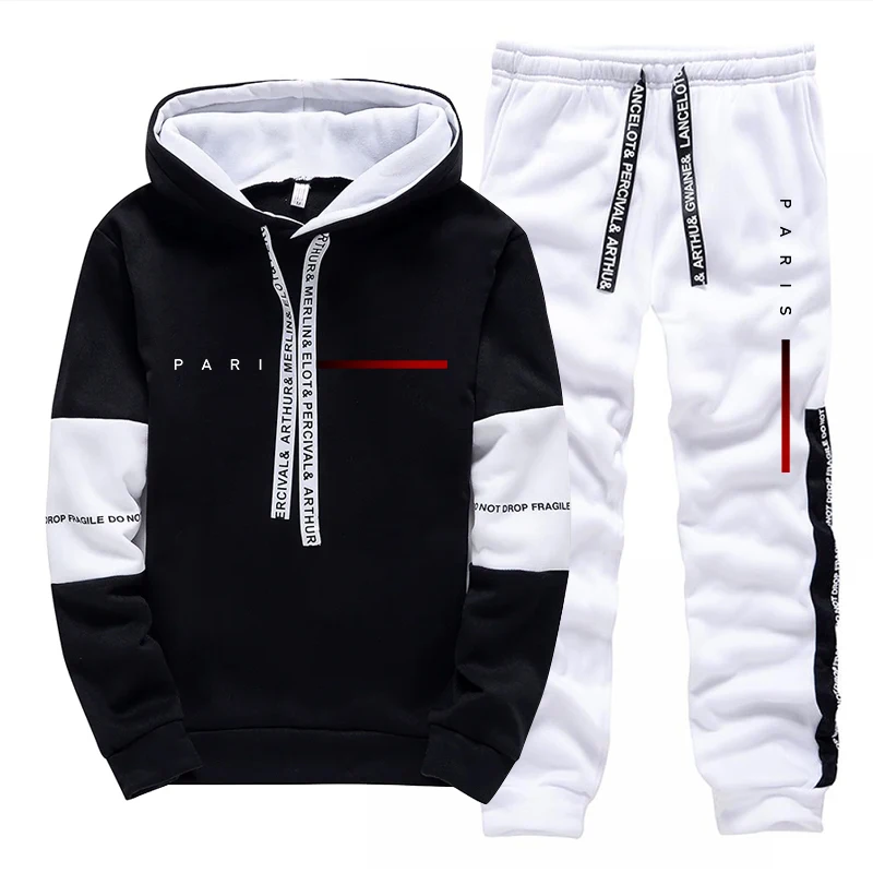 Streetwear Hoodie - Paris Fashion Hoodie Streetwear Herren-Set Kapuzenpullover