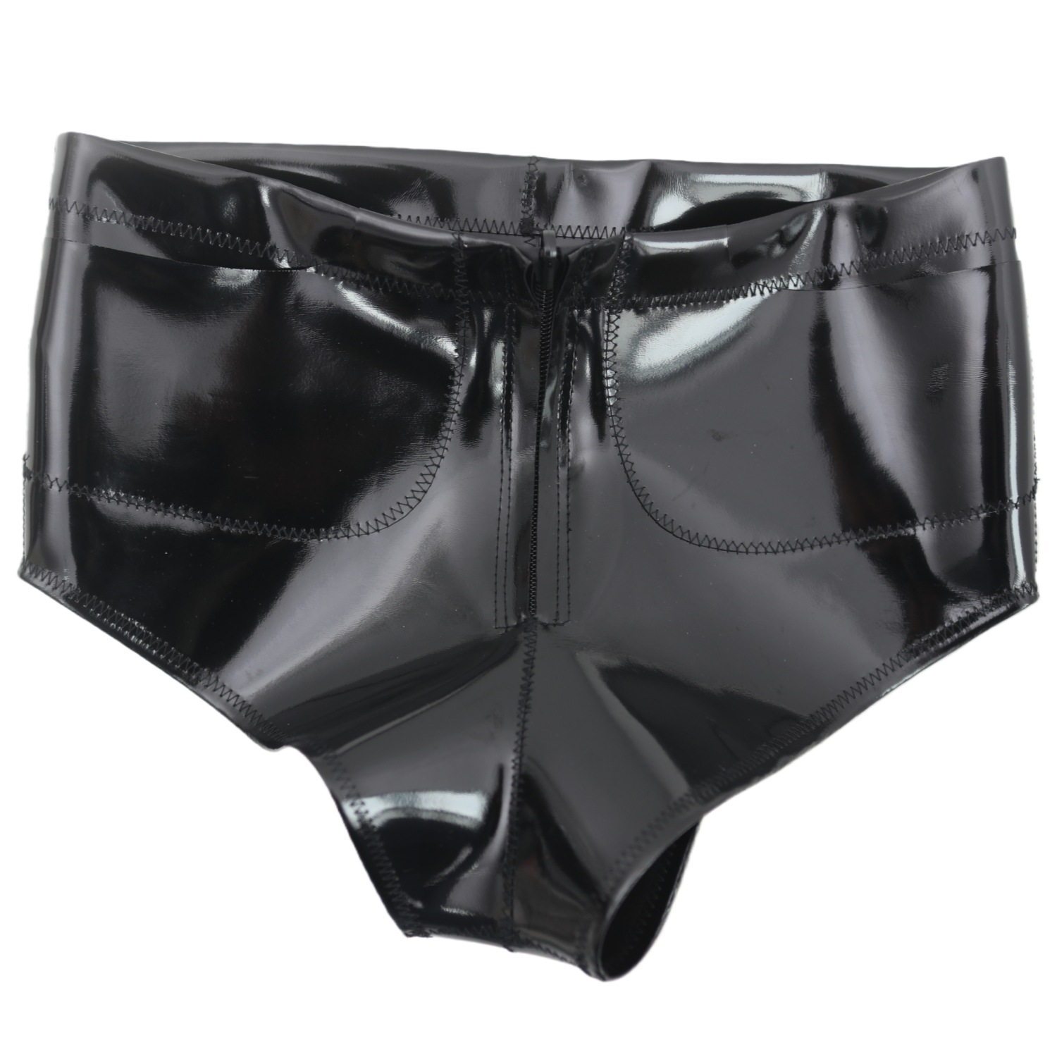 Mens Fashion Style - Damen Herren Glänzende Taschen-Shorts Mittelhohe Taille