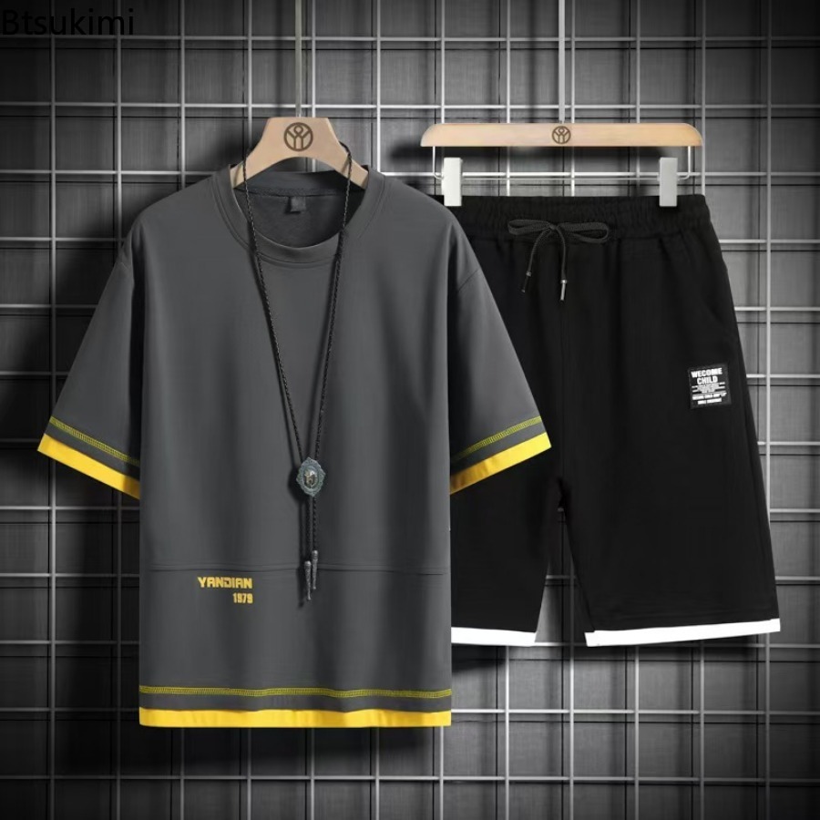 Men'S Fashion Color - 2026 Sommer-Trainingsanzüge für Herren, Modische Zweifarbiges