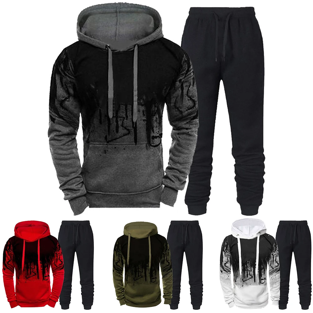 Streetwear Hoodie - Frühling Herbst Herren Trendige Trainingsanzüge Männer