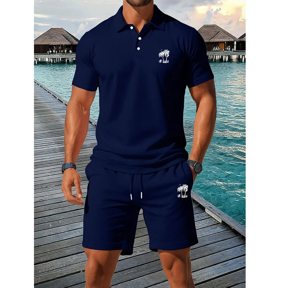 Men'S Fashion Color - Sommerliches neues Herren-Poloshirt-Set, lässig, sportlich, cool,