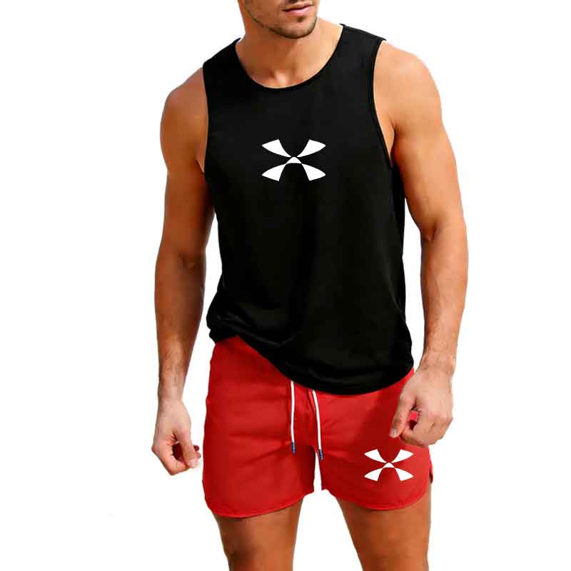 Men'S Fashion - Outdoor-Jogging-Sportbekleidung für Herren, Weste + Shorts,