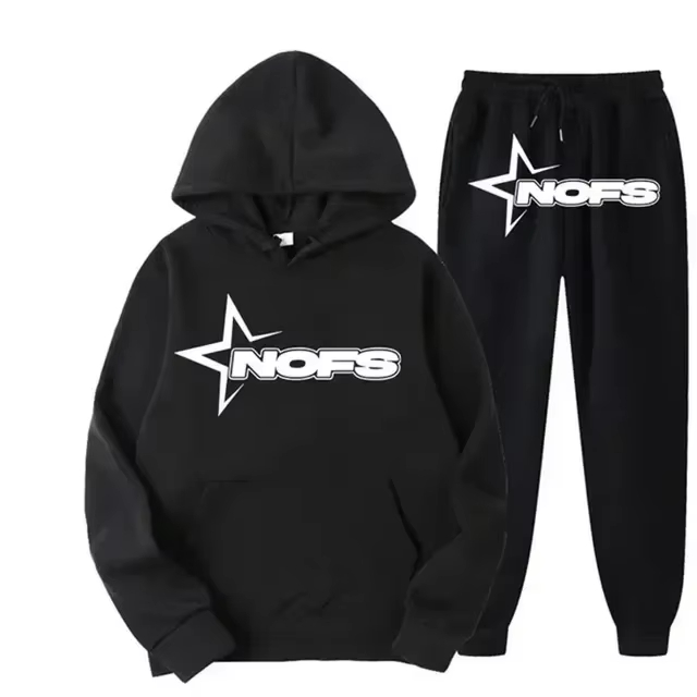 Streetwear Hoodie - 2026 Streetwear Herren Kapuzenpullover Trainingsanzug Star