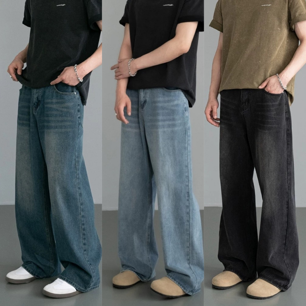 Men'S Fashion Nova Jeans - Frühling Herbst Herren Neue Denim-Hose Altblau