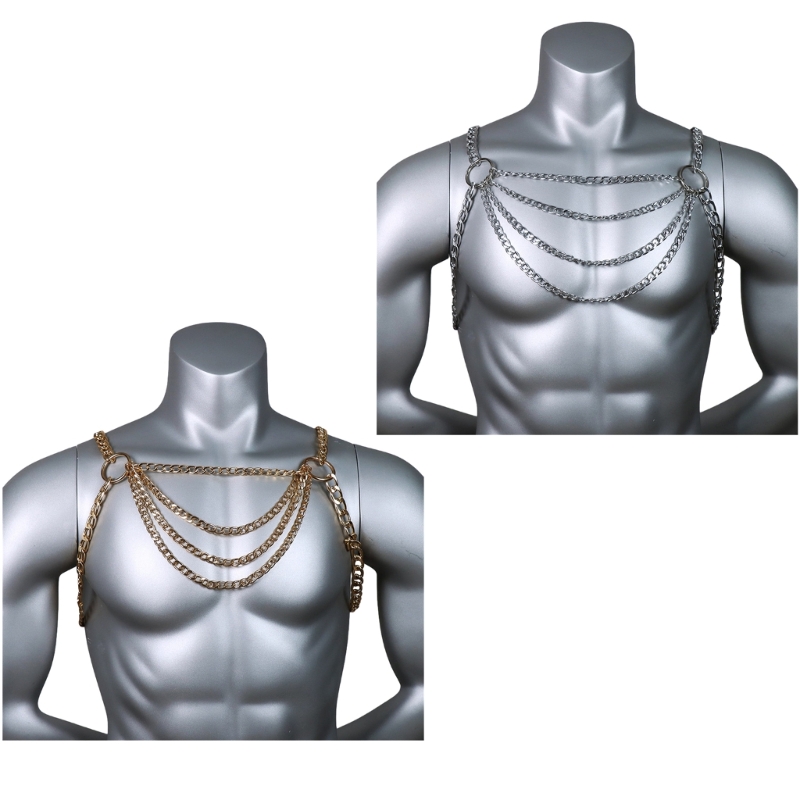 Fashion Harness Men - Männer Sexy Metall Körper Brust Kette