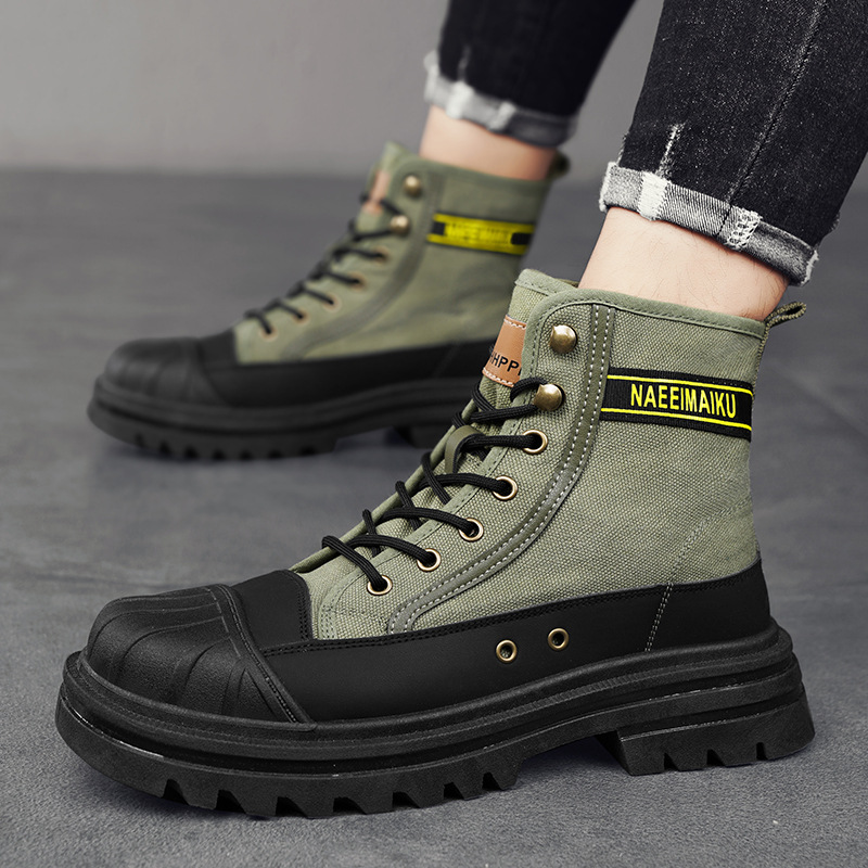 Men'S Fashion For 30 Year Olds - Herren Leinwand Stiefel Mode High Top
