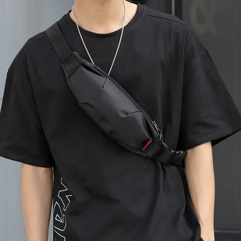 Fashion Harness Men - Minimalistische Herren-Umhängetasche, wasserdichte Sling-Bag, lässige Brusttasche