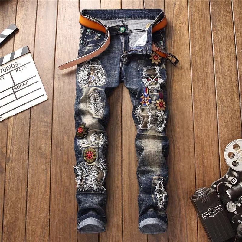 Men'S Fashion Nova Jeans - Neue Koreanische Luxus Kleidung Multi-nippt Jeans