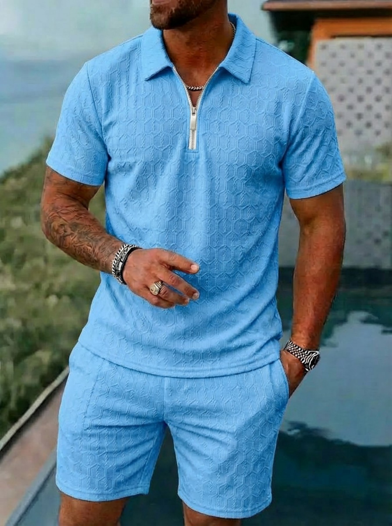 Sommer Neue Herren Mode Reißve – Men'S Fashion Color Bewertung und Preis