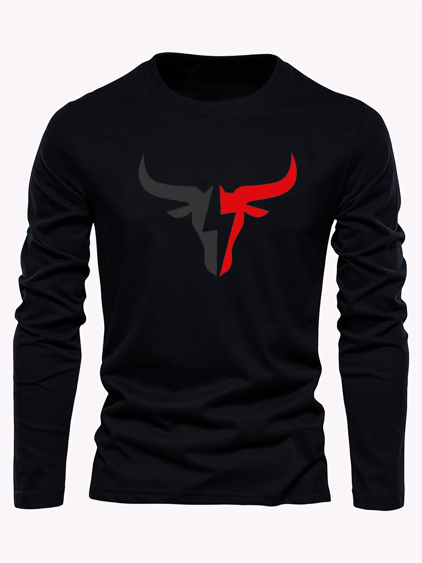 Einfarbiges Herren-Langarm-T-S – Mens Fashion Style Bewertung und Preis