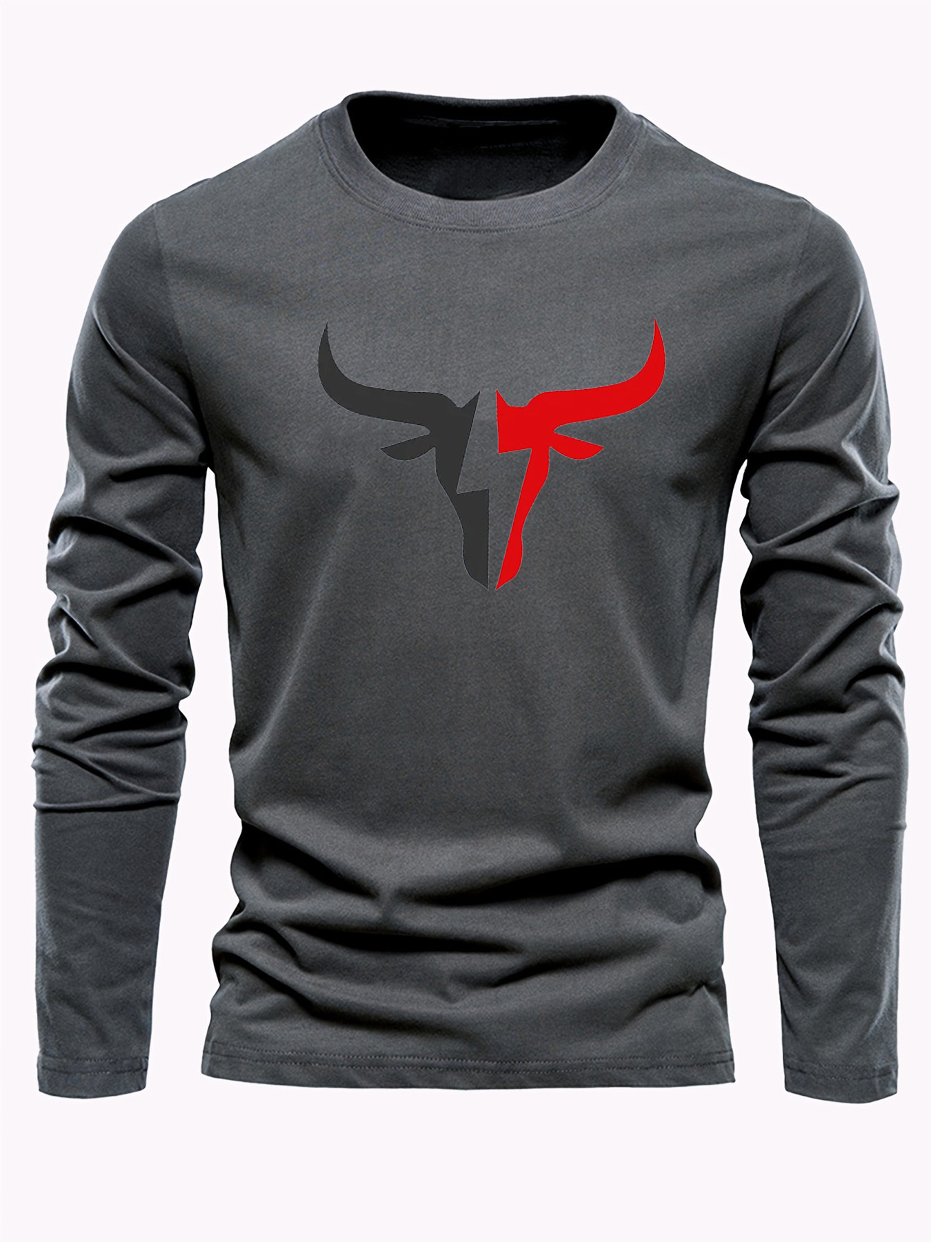 Einfarbiges Herren-Langarm-T-S – Mens Fashion Style Bewertung und Preis