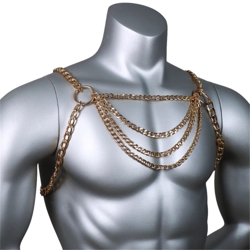 Männer Sexy Metall Körper Brus – Fashion Harness Men Bewertung und Preis