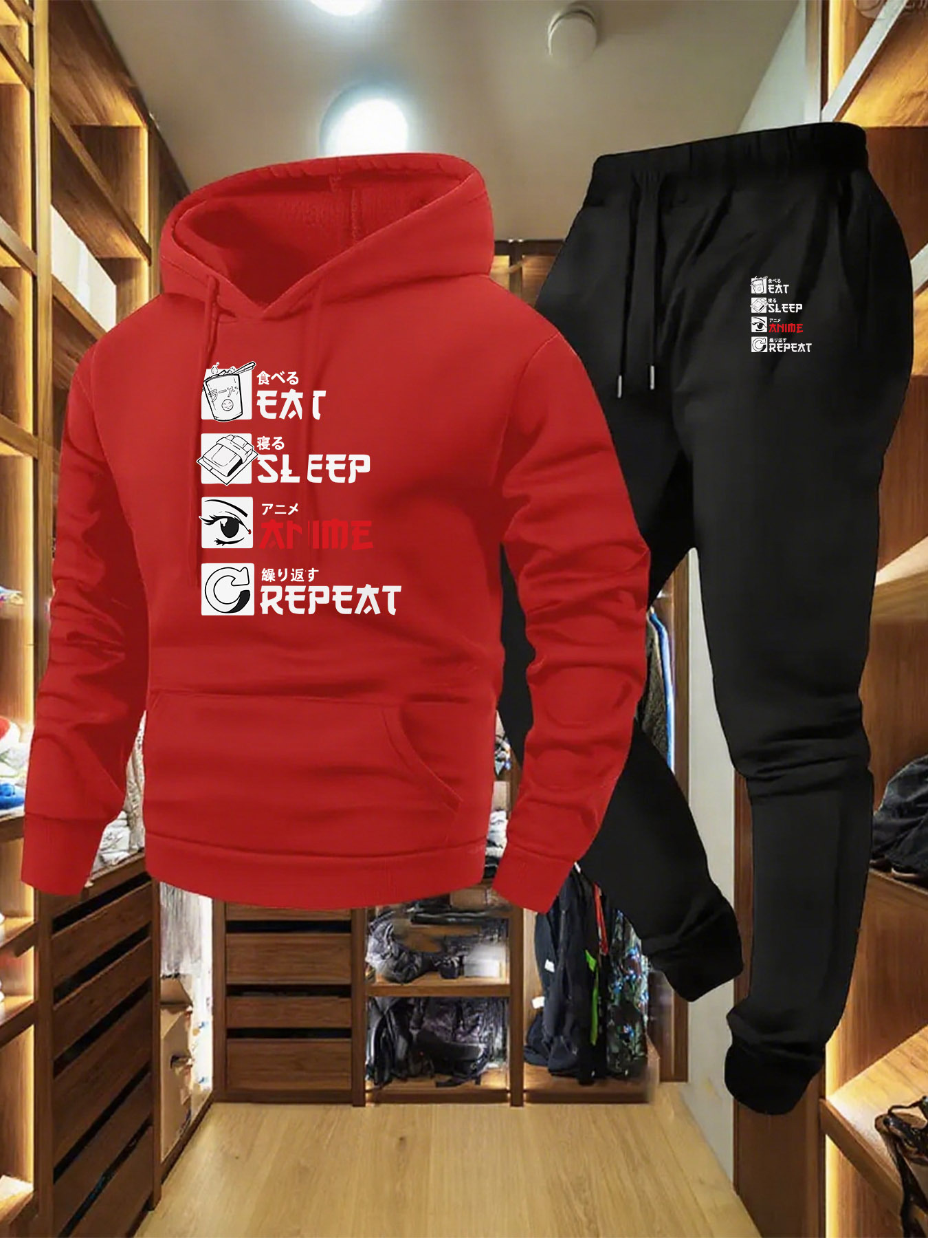 Bedruckter Herren-Trainingsanz – Streetwear Hoodie Bewertung und Preis