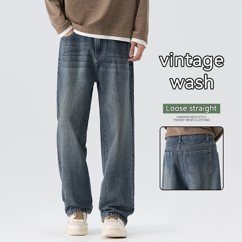 Vintage Wash Jeans für Herren, – Men'S Fashion Nova Jeans Bewertung und Preis