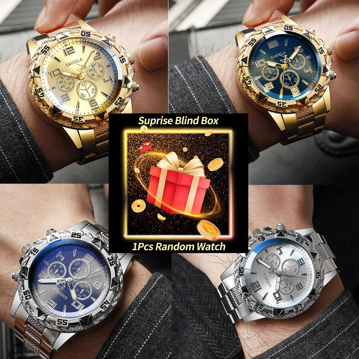 1PC Überraschung Mystery Uhr B – Mens Fashion Watch Bewertung und Preis
