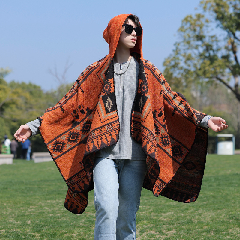 Herren-Poncho, imitiert Kaschm – Mens Fashion Poncho Bewertung und Preis
