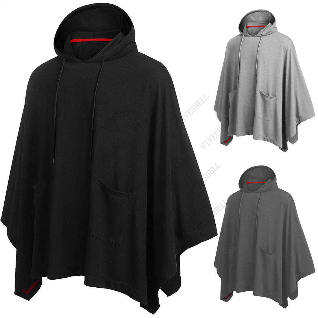 Unisex lässig Kapuze Poncho Ca – Mens Fashion Poncho Bewertung und Preis