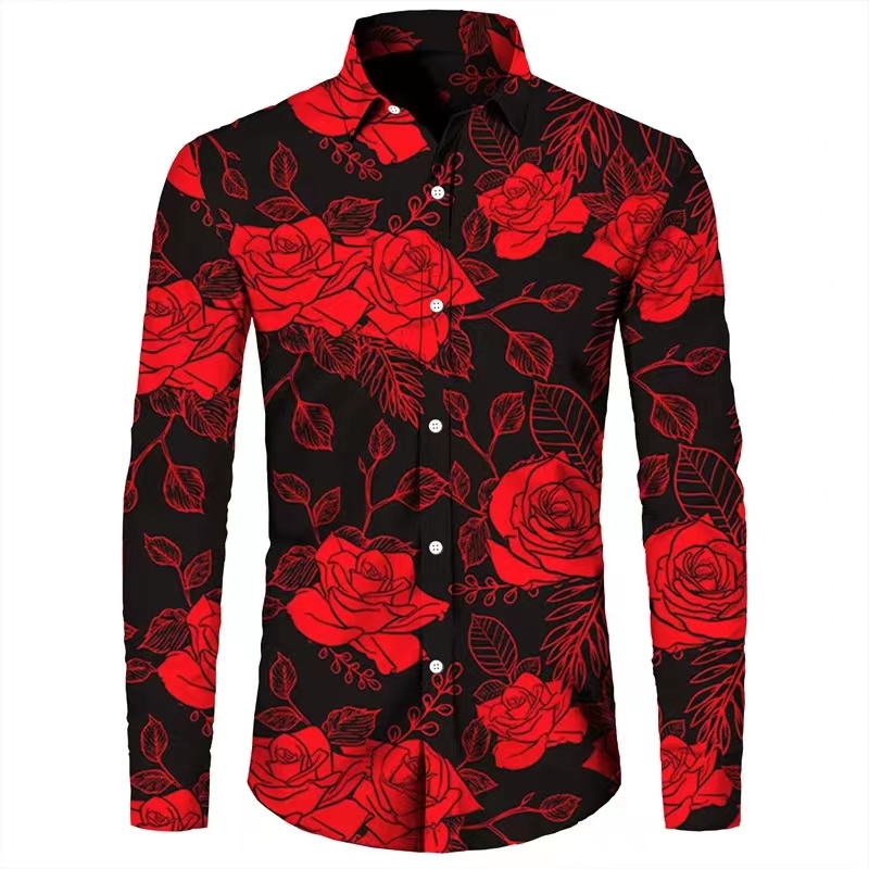 Modische Blumen 3D-Druck Herre – Men'S Fashion Bewertung und Preis